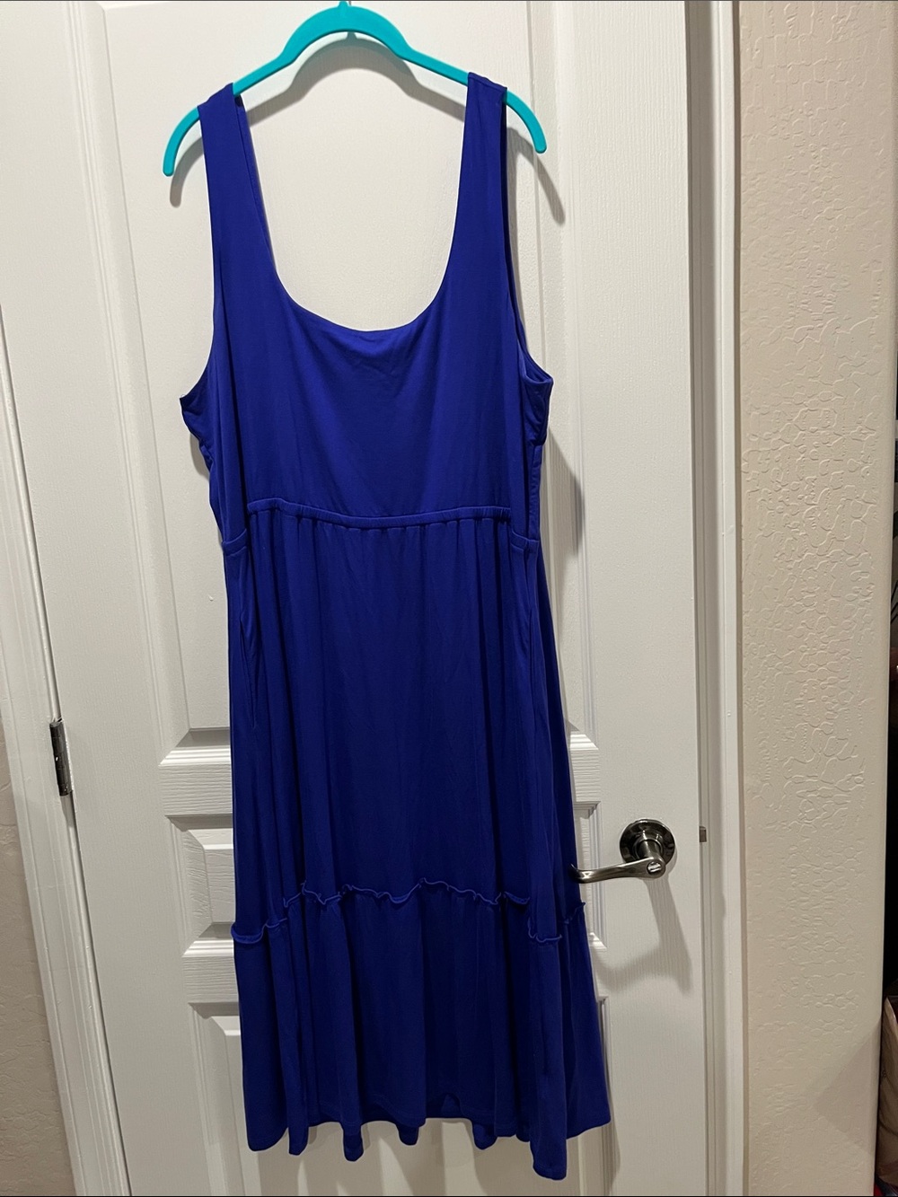 Jason Wu - Sleeveless Royal Blue Tank Midi Dress - Classic Flowy Style
